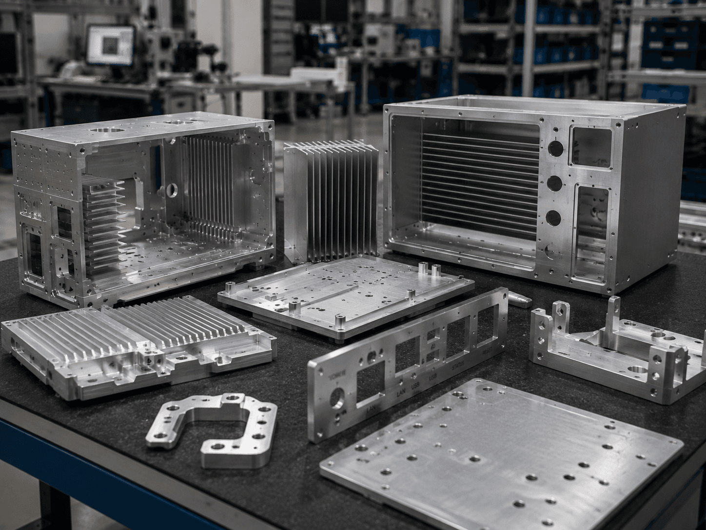 Premium machined aluminium electronic enclosure for industrial control equipment