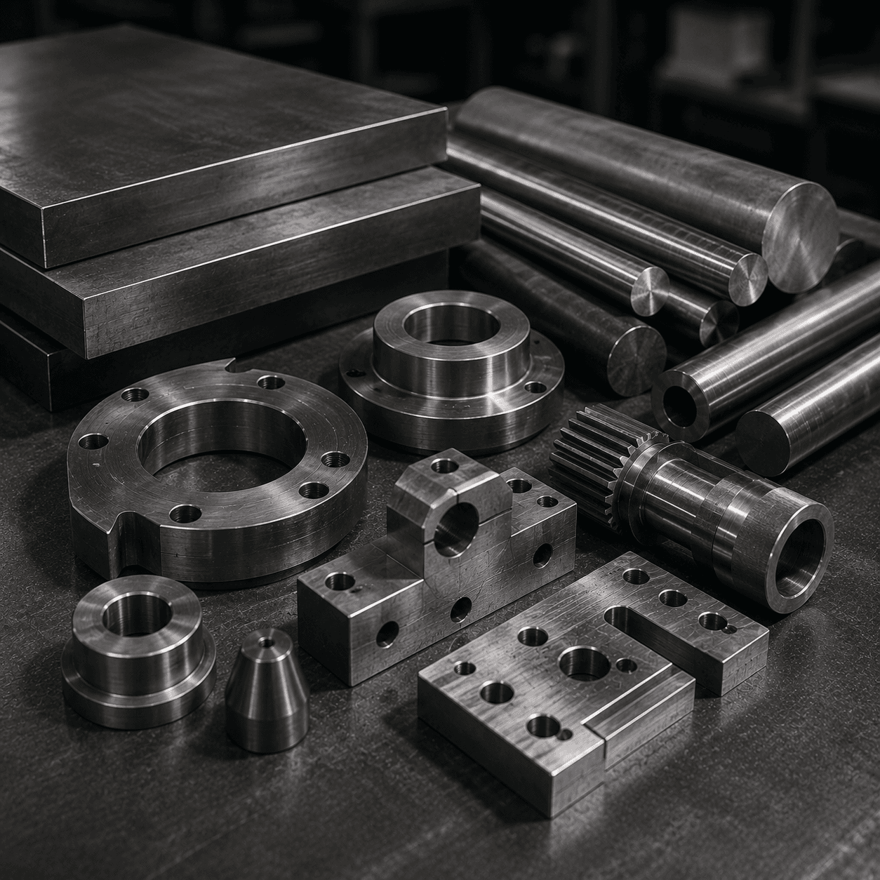 Precision-machined engineering steel component with polished functional surfaces